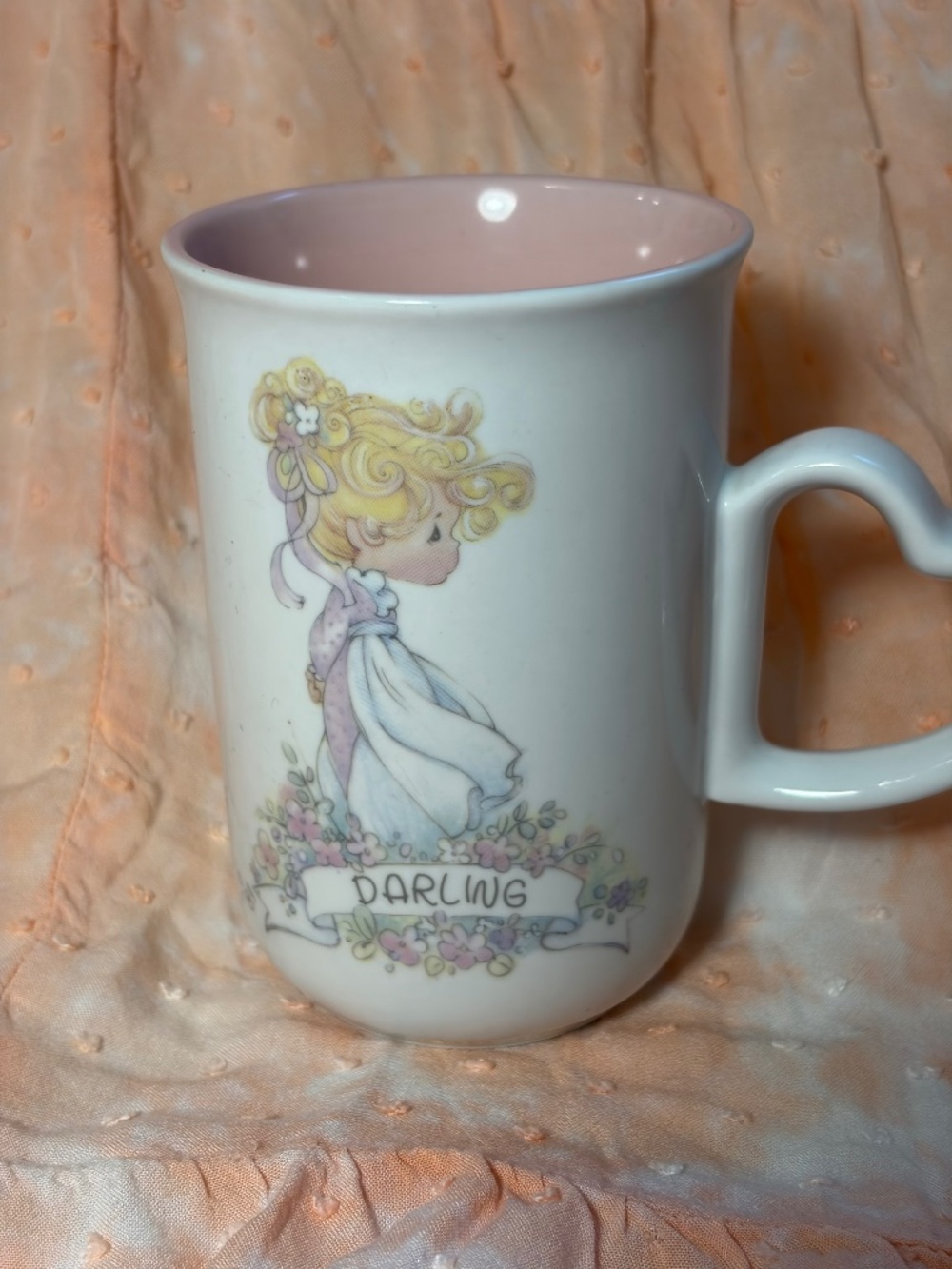 Vintage 1990 Precious Moments "Darling" Tender Touch Coffee Mug